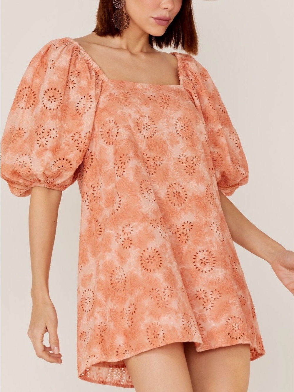 Jen’s Pirate Booty Ashbury mini dress Apricot Swirl eyelet dress